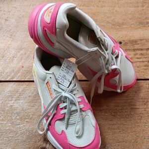 Adidas Women's Pink and White Athletic Sneakers